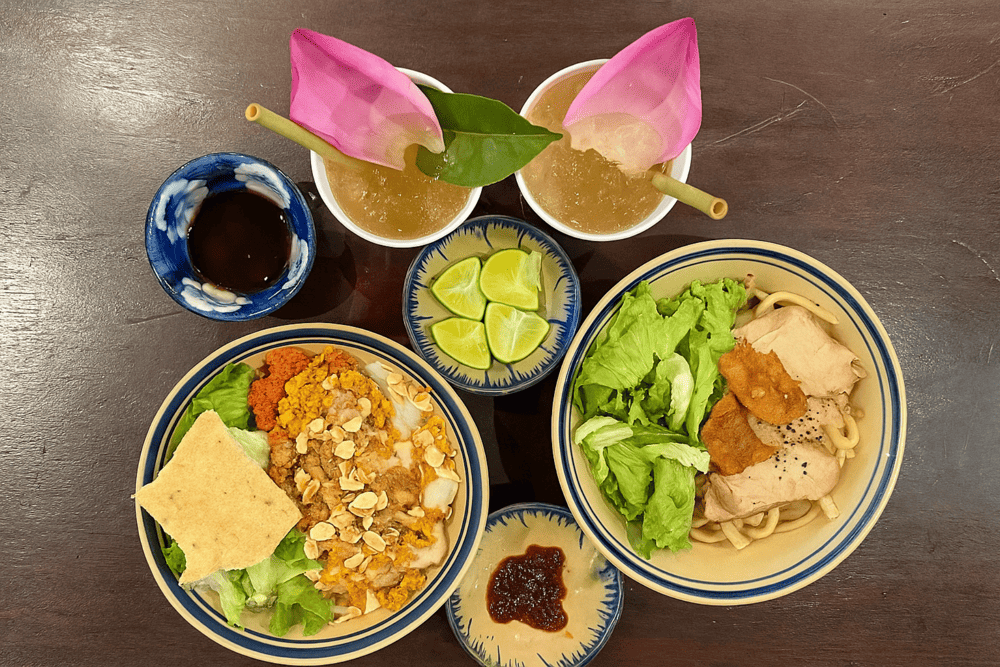 Mot&rsquo;s space combines a quaint drink stall with fresh herb displays, creating a cozy and refreshing ambiance